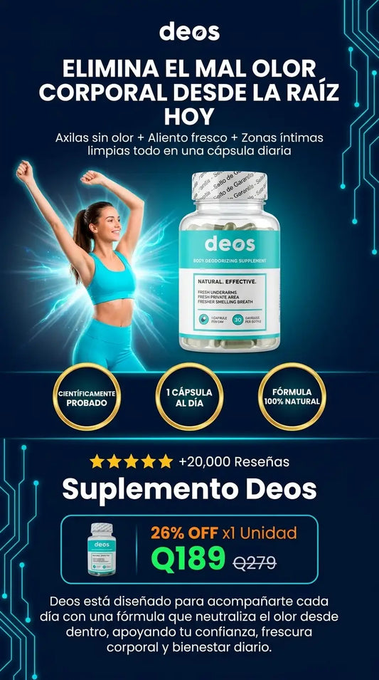 DEOS: DESODORANTE INTERNO EN CÁPSULAS